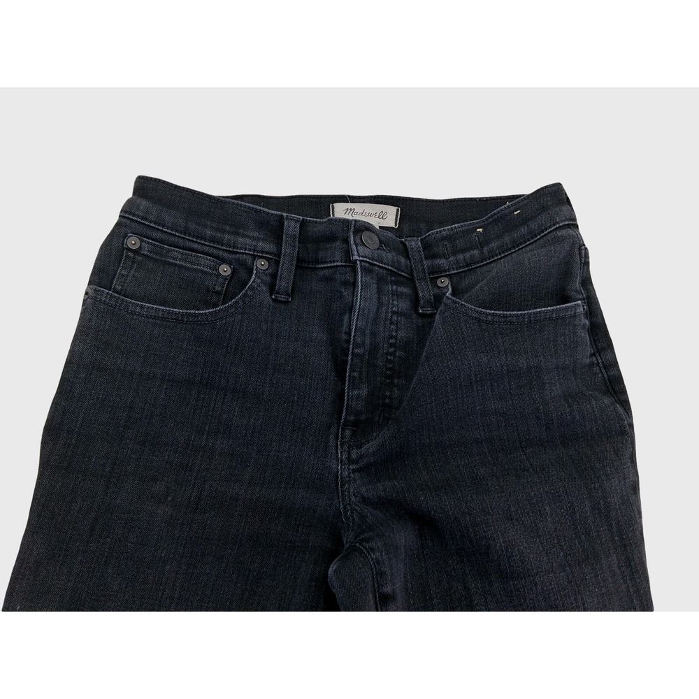 Madewell Jeans Womens 29 Gray Mid Rise Kick Out Bootcut Denim Charcoal Wash - Picture 2 of 9